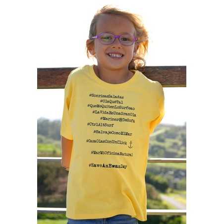 CAMISETA MINI HASHTAGS 