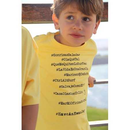 CAMISETA MINI HASHTAGS 